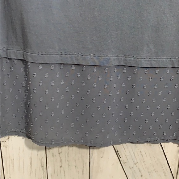 LOGO by Lori Goldstein grey tunic L - Picture 2 of 5